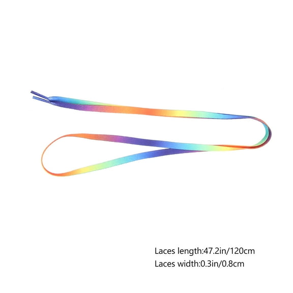 1 Pair Flat Colorful Shoe Laces Universal Elastic Shoelaces Shoestring Shoe Tie for Kids Adults Sneaker Sports Running Shoes Casual Shoes ( 120cm )