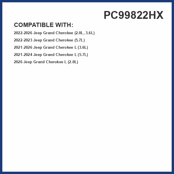 PUREFLOW PC99822HX HEPA Cabin Air Filter | Fits 2021-2026 Jeep Grand Cherokee L 3.6L; 2022-2026 Grand Cherokee 2.0L, 3.6L; 2021-2024 Grand Cherokee L 5.7L