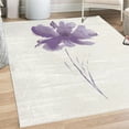 thumbnail image 1 of Watercolor Flower Decorative Rug, Single Poppy Flower on Plain Clear Background Nature Inspired Romantic, Quality Carpet for Bedroom Dorm and Living Room, 6 Sizes, Blue Violet, by Ambesonne, 1 of 4