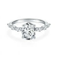 thumbnail image 2 of 2 Carat Moissanite Wedding Ring for Women Engagement Rings for Women Diamond 18K White Gold Plated 925 Sterling Silver Moissanite Diamond Promise Ring Womens Diamond Rings, 2 of 7