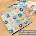 thumbnail image 4 of FORMRS 3 Ring Photo Album 4"x6" Self Adhesive Large Capacity PU Leather Cover, Green Floral, 4 of 8