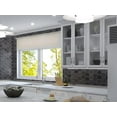 thumbnail image 6 of Homage Lincoln Black 5-in. Textured Look Hexagon Glossy Matte Porcelain Wall and Floor Tile, 6 of 8