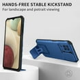 thumbnail image 6 of JTCASES for Samsung Galaxy A12 5G Case, Sliding Camera Cover & Foldable Kickstand Shockproof Corners Anti-fall Rugged Anti-slip PC TPU Heavy Duty Protective Hybitd Shell - Blue, 6 of 12