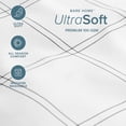 thumbnail image 4 of Bare Home Ultra-Soft Sheet Set - Premium 1800 Collection - Deep Pockets - 4-Pieces - Full, Modern Plaid - White/Gray, 4 of 8