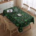 thumbnail image 2 of Green Christmas Tree and Star Pattern Rectangle Tablecloth 60"x84",Waterproof Polyester Rectangle Table Cloth, Wipeable Spillproof Polyester Tablecloth for Dining, Camping, Indoor and Outdoor, 2 of 5