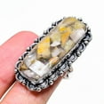 thumbnail image 2 of Natural Bumble Bee Jasper Gemstone 925 Sterling Silver Gift Ring Size 10, 2 of 2