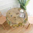 thumbnail image 2 of Retro Sunflowers Tablecloth Butterfly Round Table Cover Washable Table Cloth for Home Party Picnic Decorations, 2 of 5
