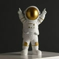 thumbnail image 3 of Astronaut Sculpture Outer Space Fun Preschool Learning Educational Toys Gift Kids Adults Bar Bedroom Bookshelf Desktop Decoration Collectible - gold, 3 of 6