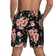 thumbnail image 4 of Goofa Rose Flowers Printed Men's Swim Trunks Board Shorts Quick Dry Mens Swimming Trunks with Compression Liner,Breathable Fit Hawaii Beach Shorts-3X-Large, 4 of 9