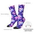 thumbnail image 4 of Fotbe colorful mushroom Skull rainbow Pattern Long Socks for Men & Women – Breathable & Stretchy Compression Socks, Ideal for Running, Travel, and Everyday Wear Size 5-11, 4 of 6