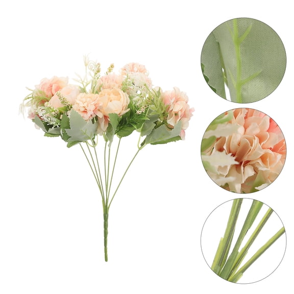 HEANUJJ Pink Faux Peony Flower Bouquet Artificial Floral Decoration for Office and Home