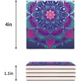 thumbnail image 3 of FMSHPON Mandala Set of 6 Coaster for Drinks, Absorbent Ceramic Stone Coasters Cup Mat with Cork Base for Home Kitchen Room Coffee Table Bar Decor, 3 of 4