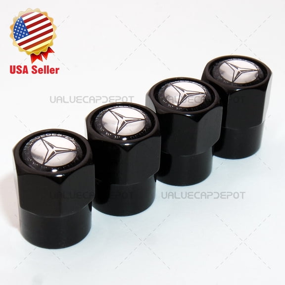 Hex Shape For Benz Logo Emblem Wheel Tire Air Valve Cap Stem Dust Cover Sport