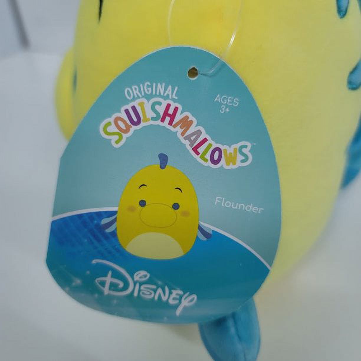 Squishmallows Official Kellytoys Plush 5 Inch Flounder the Fish from Disney's The Little Mermaid Ultimate Soft Stuffed Toy