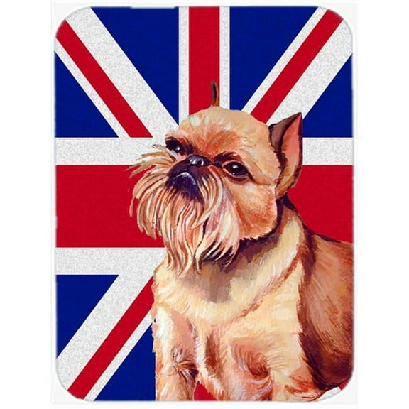 Carolines Treasures  Brussels Griffon With English Union Jack British Flag Mouse Pad