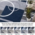 thumbnail image 4 of Runner Rug 2x6 Modern Geometric Area Rug Contemporary Abstract Circles Rug Carpet Non Slip Hallway Rug Low Pile Indoor Floor Cover for Kitchen Bedroom, Navy, 4 of 7