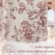 thumbnail image 3 of Cortina de Valance Jinchan Floral de Lino 45 cm Rojo sobre Beige, 3 of 8