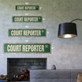 thumbnail image 2 of COURT REPORTER Vintage Aluminum Street Sign justice judge criminal stenographer transcriber rustic metal tin | Indoor/Outdoor |  30" Wide, 2 of 4