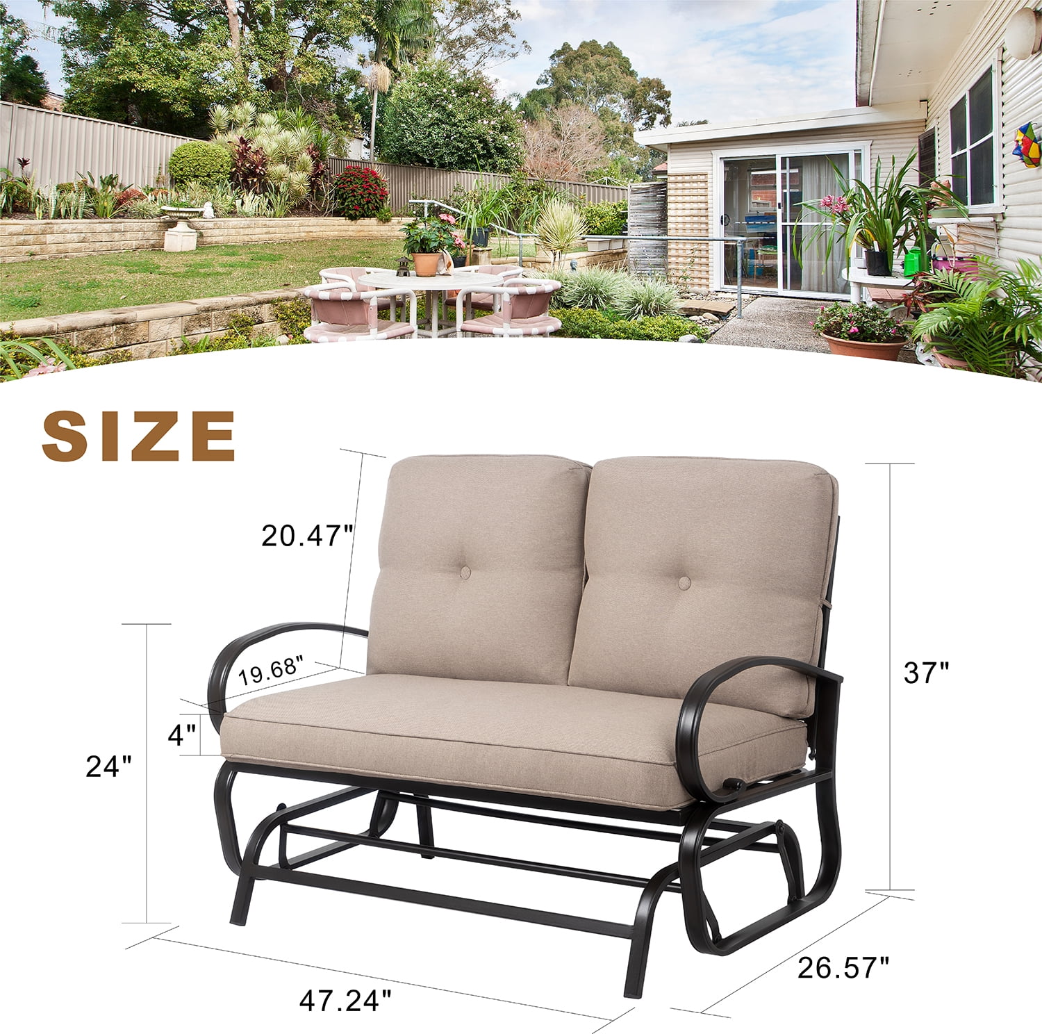 Walmart patio online glider