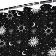 thumbnail image 3 of Premium Gothic Shower Curtain 72x72 Inches - Mystical Lunar Constellation Design, Waterproof & Quick-Dry, 3 of 4