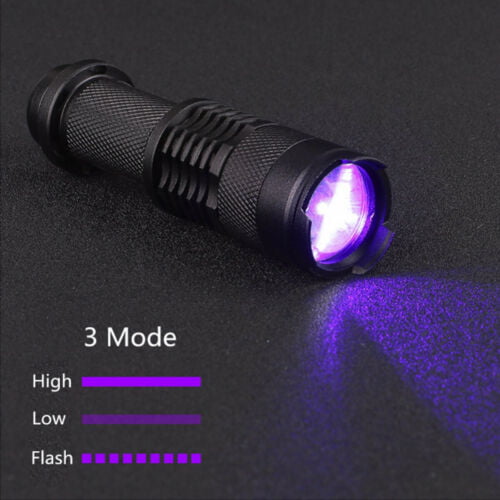 UV Ultra Violet Led Flashlight Blacklight Light 395/365 nm Inspection Lamp Torch