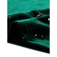 thumbnail image 5 of Agnes Orinda Women' s Plus Size Party Bodycon Floral Velvet Mini Skirt 4X Green, 5 of 6