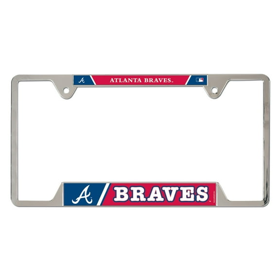 WinCraft Atlanta Braves Chrome Plated Metal License Plate Frame