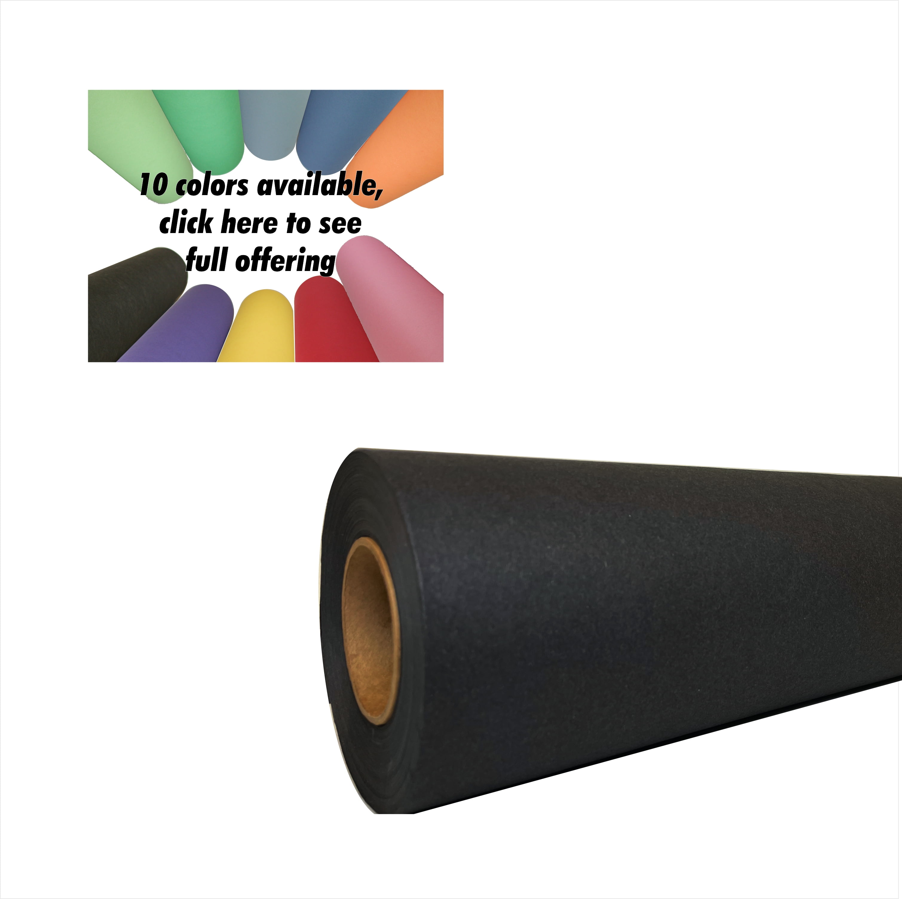 Kraft Black Wrapping Paper Roll 24 Inch x 200 Feet 100% Recyclable Craft