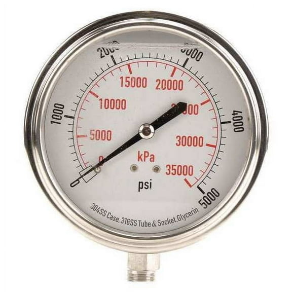 Manufacturer Varies Pressure Gauge,Liquid Filled,3-1/2 In 4CFK9