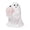 Pink Pumpkin, variant on Halloween Ghost with Bat Ceramic Figurine – 4.5" White Glazed Mini Ghost Statue for Home, Office, Gift Décor