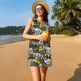 thumbnail image 3 of Disketp White Retro Off-Road Vehicle para Vestido sin Mangas para Mujeres, Vestidos de Verano para Mujeres, Casual y Holgado para la Playa, 3 of 7