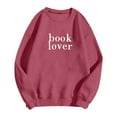 thumbnail image 4 of Sweatshirt for Womens Long Sleeve Sweatshirt Pullover Sweatshirt Pink Sweatshirts for Women Fall Clothing Women Casual Clothes, 4 of 4