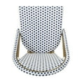 thumbnail image 3 of Noble House Elize Aluminum & Faux Rattan Bistro Chairs in Blue/White (Set of 4), 3 of 9