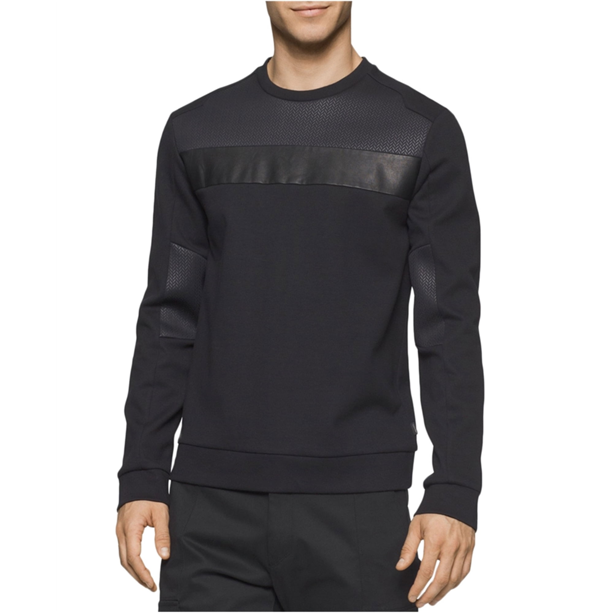 Calvin Klein - Calvin Klein Mens Long Sleeve Sweatshirt, Black, X-Large ...