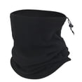 thumbnail image 2 of TOPTIE Unisex Warm Fleece Neck Gaiter - Soft & Stretchy Face Mask, Multifunctional Tube for Running, Cycling, Everyday Use-Black, 2 of 7