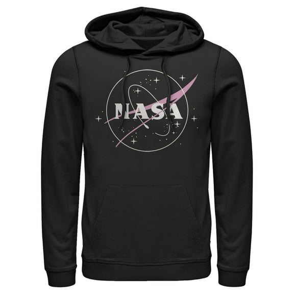 Men's NASA Simple Logo  Pull Over Hoodie Black 3X Large