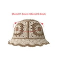 thumbnail image 3 of Clearance! Waoopa Crochet Bucket Hat for Women Knit Cap Handmade Foldable Floppy Beach Hat Fashion Cute Striped Floral Fishing Hat, 3 of 3
