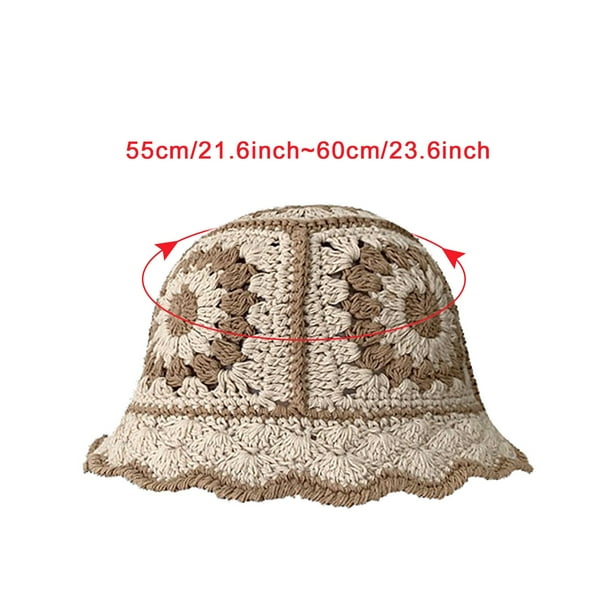 Handmade Crochet Bucket Hat Knit Beach Hat Foldable Floral Seductiva Bucket Hats Crochet Bucket Hat for Women Knit Cap  main image 2