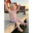 thumbnail image 5 of Cenuakty Baby0-24M Jumpsuit Casual Short Sleeve Lapel Collar Contrast Line Button Up Romper Footless Newborn Pajamas, 5 of 9