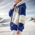 thumbnail image 5 of LRen Unisex Boys Girls Fleece Jacket Hoodie Sherpa Lined Zip Up Hooded Sweatshirt Kids Winter Jackets,B-Dark Blue,9-10 Years, 5 of 6
