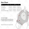 thumbnail image 4 of Harrison Howard Stretch, Breathable, UV Protective Fly Mask with Mesh Eye Opening for Full Visibility and Ventilating Ear Covers Orange Geo-Print, 4 of 4