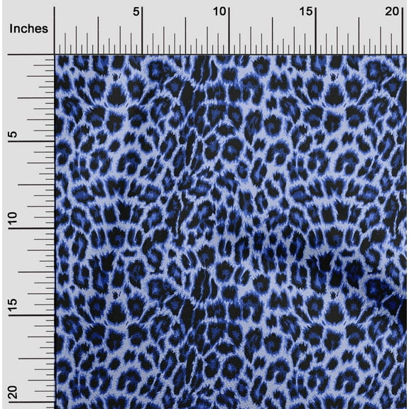 oneOone Cotton Poplin Light Blue Fabric Animal Skin Sewing Fabric By The Yard Printed Diy Clothing Sewing Supplies 56 Inch Wide-4DP