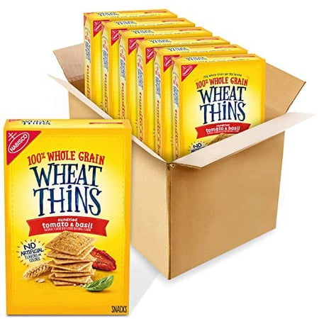 Wheat Thins Sundried Tomato & Basil Whole Grain Wheat Crackers, 8.5 oz (Pack of 6)
