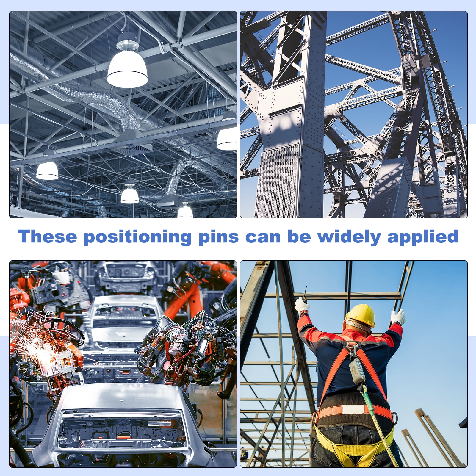 20 Set M3x25mm Stainless Steel Shaft Pins With E-Clips - 304 SS Positioning Pins