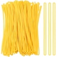 thumbnail image 1 of Luggage Tag Holders - 100 Pcs PVC Loops for ID Card Bags, Suitcase Label Fasteners, Yellow, 1 of 5