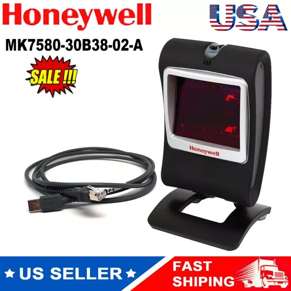 Honeywell MK7580-30B38-02-A 1D 2D Area-Imaging Barcode Scanner With USB Cable