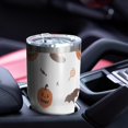 thumbnail image 4 of 30oz Halloween Pumpkins Witch Hats and Bats Tumblers Stainless Steel Tumbler with Lid and Straw,Vacuum Insulated Double Wall Travel Tumbler Cups Mug with Cleaning Brush for Coffee,Tea, 4 of 7