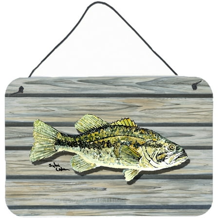Fish Bass Small Mouth Aluminium Metal Wall or Door Hanging (Best Smallmouth Bass Rivers)