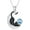 March(Aquamarine), variant on AOBOCO Black Cat Birthstone Necklace Cat on Moon Pendant Necklace Jewelry Gift for Women