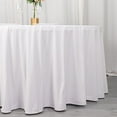 thumbnail image 3 of BalsaCircle 120 in White Scuba Polyester Round Tablecloth Party Linens Wedding Events Decorations Supplies, 3 of 8